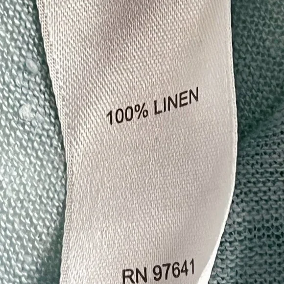 J Jill Love Linen Top sz M Oversized Sustainable Lagom Popover Beachy Minimalist - Picture 4 of 7